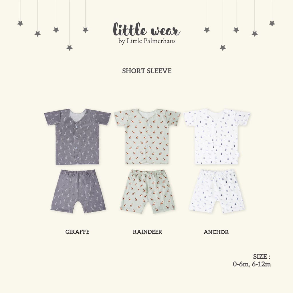 Litlle Palmerhaus Little Wear Short Sleeve (Setelan Baju Celana Pendek Anak)