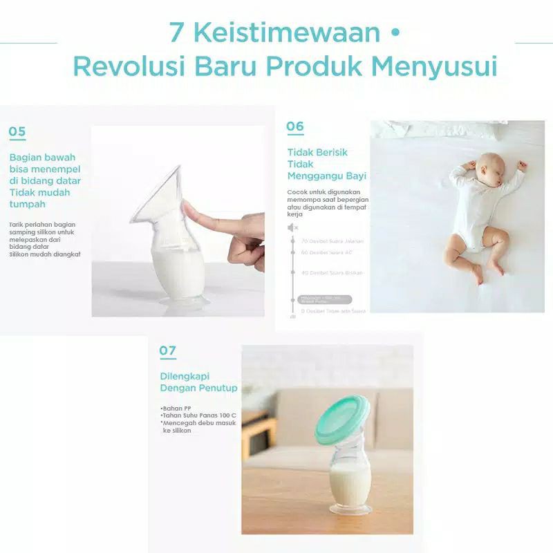 MOOIMOM - Silicone breast pump / wadah penampung asi