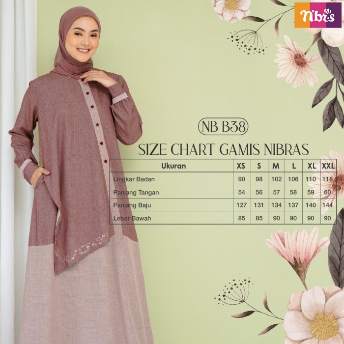 GAMIS SYARI NB B38 • NIBRAS ORIGINAL