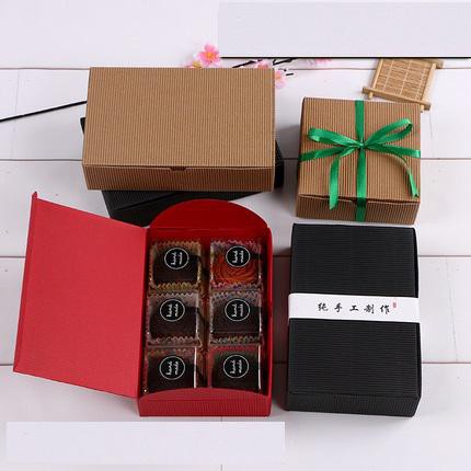 

PROMO - Karton box kotak packing cookies Corrugated Black Brown - Hitam