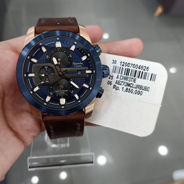ALEXANDRE CHRISTIE AC 6270 MC BROWN ROSEGOLD BLUE ORIGINAL GARANSI 1 TAHUN