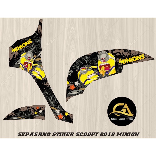 STRIPING SCOOPY MINION DESAIN