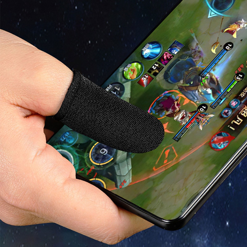 Btsg 2buah Gaming Finger Sleeves Finger Cots Untuk Game Handphone, Sarung Jari Gaming Handphone Sensitif Untuk PUBG/COD/LOL