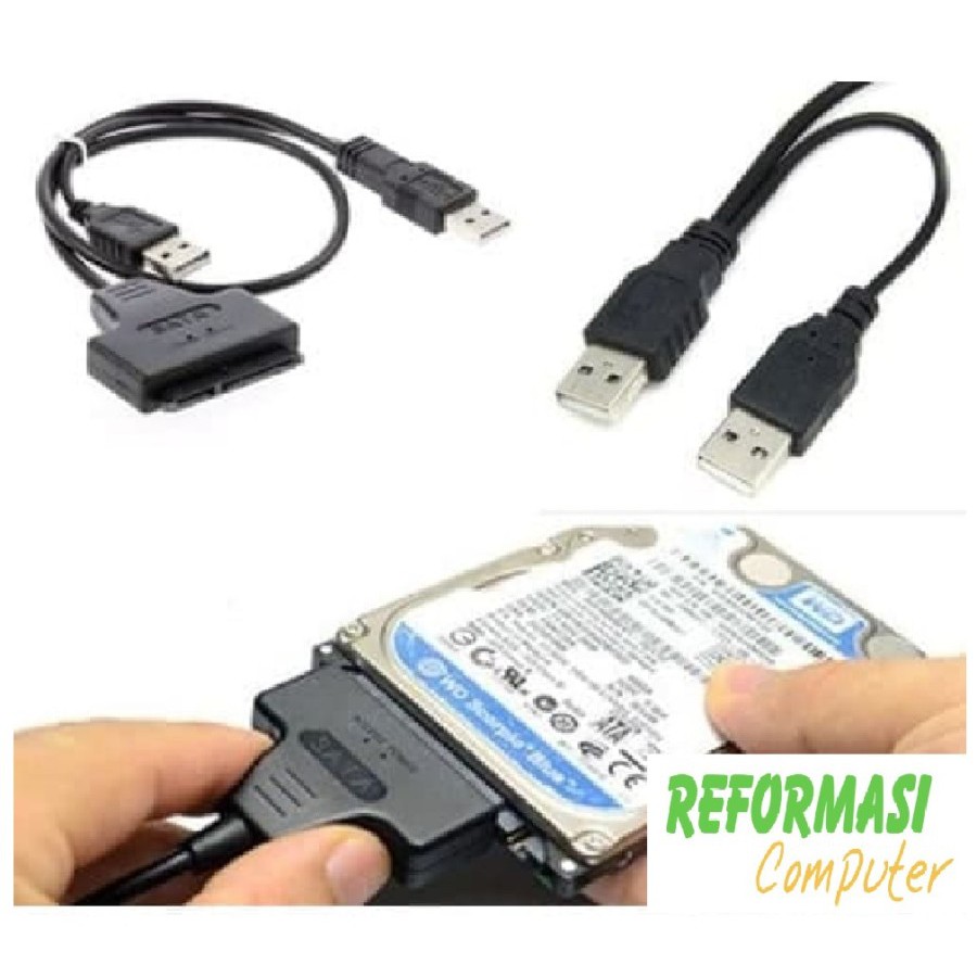 Adapter Converter Hard Disk SATA to USB3.0/2.0 untuk HDD 2.5Inch SSD