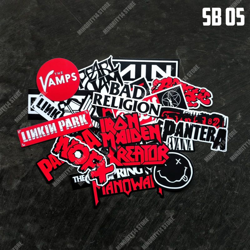 Stiker Pack Stiker Brand Stiker Band Musik Punk Rock Metal Oldskool koper laptop helm hypebeast