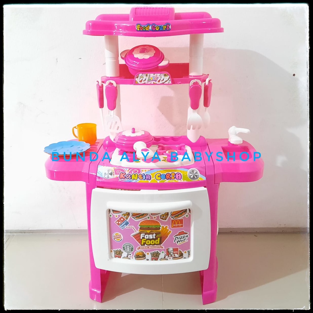 Mainan Dapur Dapuran Anak Kitchen Set / Set Dapur Edukasi Masak Masakan Dapur Luxury Set Mainan Masakan Kitchen Set Kantin Ceria - Alat Masak Mainan Anak Perempuan - Set Mainan Masak Masakan SNI - Mainan Dapur Dapuran Anak DEPOK