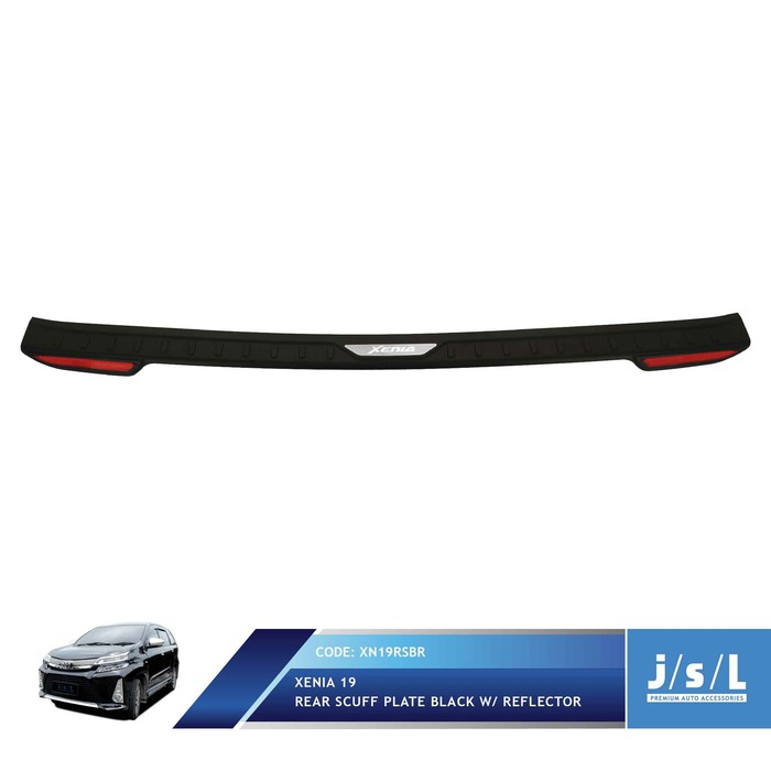 Rear Scuff Plate Avanza Xenia 2019 Black Activo With Reflector