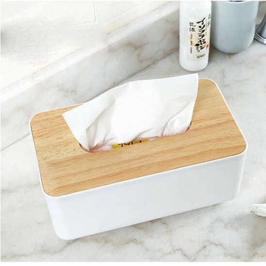 Kotak Tissue Kayu Aesthetic Hotel - Tempat Tisu Desain Modern