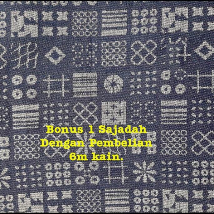 Kain Jacquard Denim/Jeans Batik Motif SG_1266