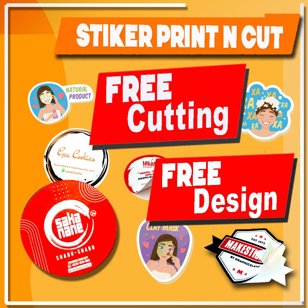 

Cetak Stiker Bahan Chromo A3+ Free Desain Free Cutting