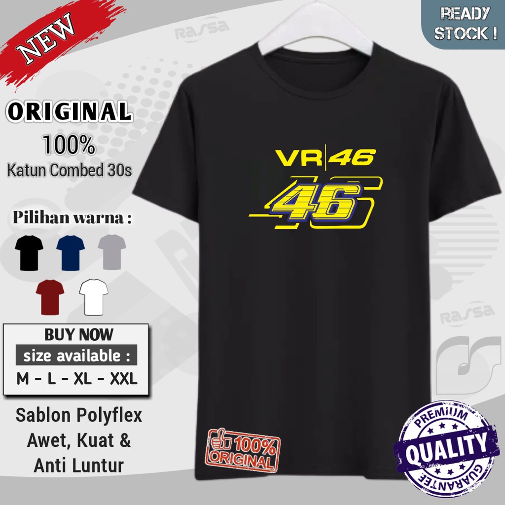 kaos distro premium original cotton combed 30s murah kekinian Racing Rider VR 46