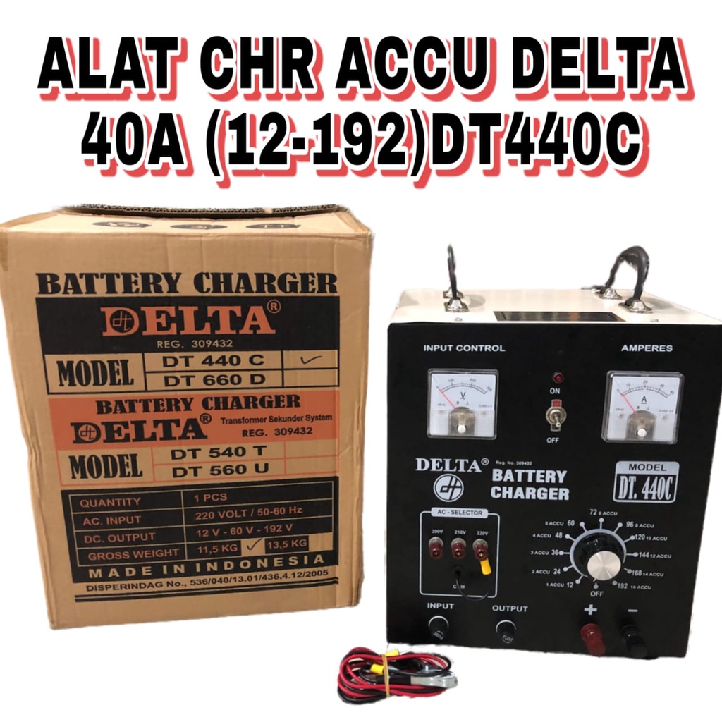 ALAT CHARGE AKI DELTA  40A (12-192) DT440C