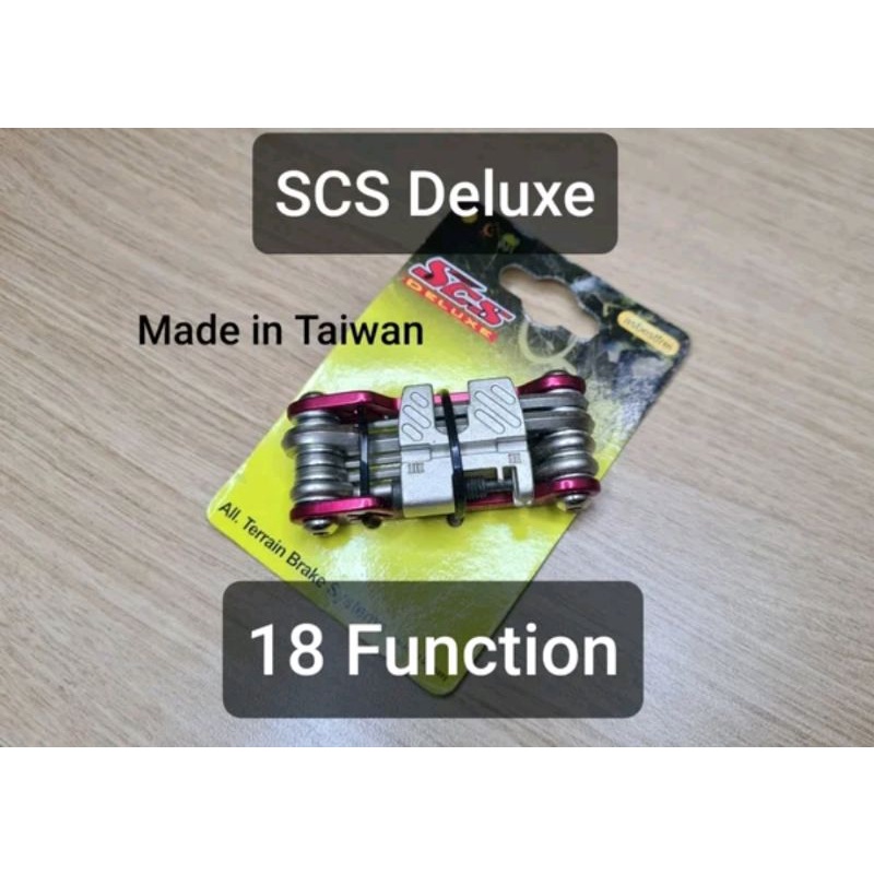 Original Folding Tool Set SCS Deluxe Taiwan 18 in 1 .18 Fungsi Tools Toolset Kunci Lipat Multifungsi untuk sepeda . motor . bengkel dll