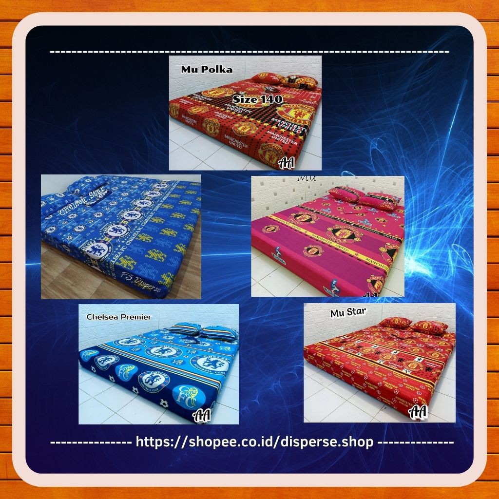Sprei Murah Produk Homemade Motif Bola Liga Premier - CHELSEA MU MANCHESTER UNITED