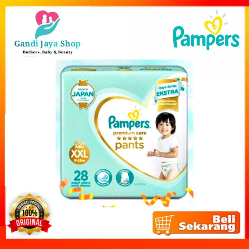 PAMPERS Popok Celana XXL-28 Premium SOFT