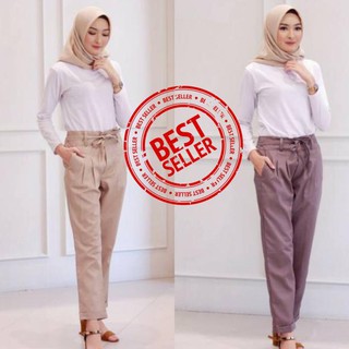 h31m celana  panjang wanita basic pants import army ocxu 