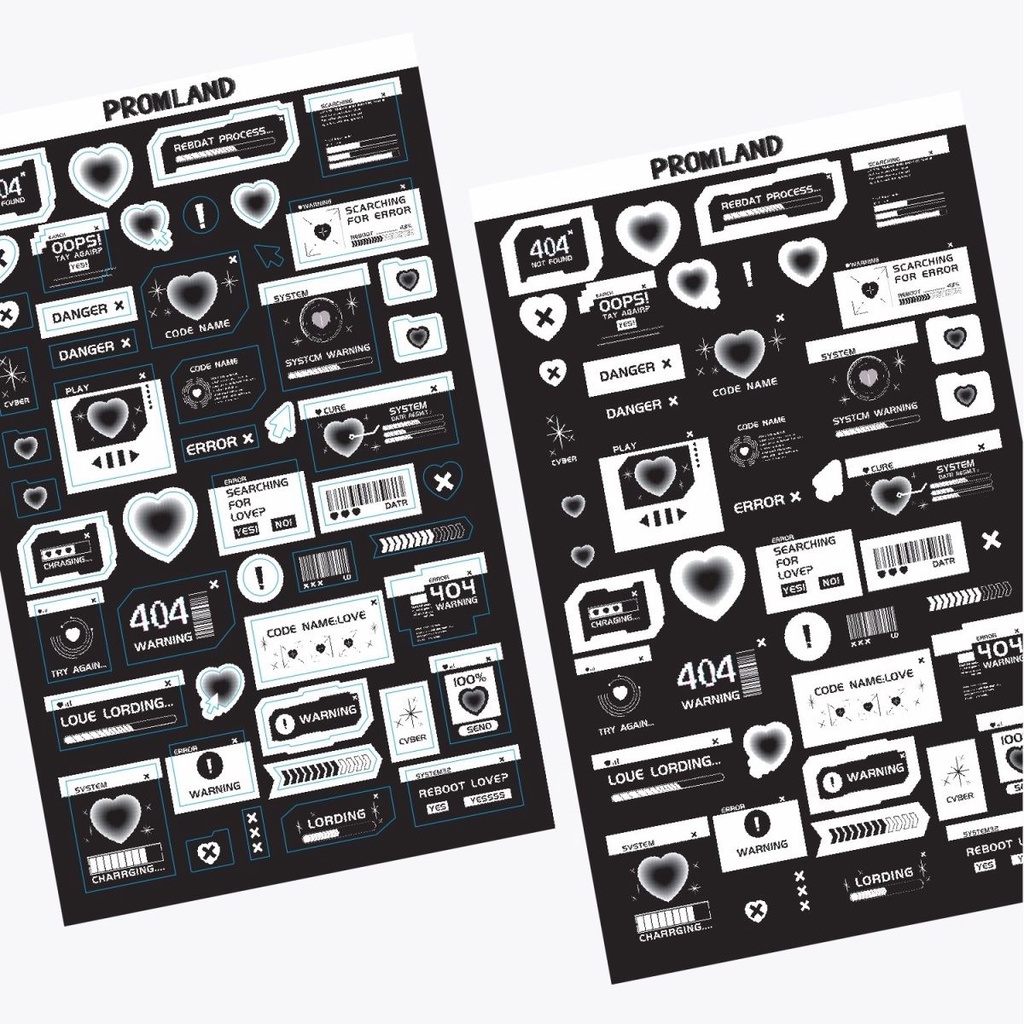 Galicici Stiker Frame Komputer Motif Tulisan Bahasa Inggris DIY