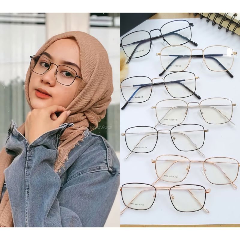 0FRAME KACAMATA WANITA 8863 TERBARU | PAKET LENSA PHOTOCROMIC | KACAMATA MINUS | ANTI RADIASI