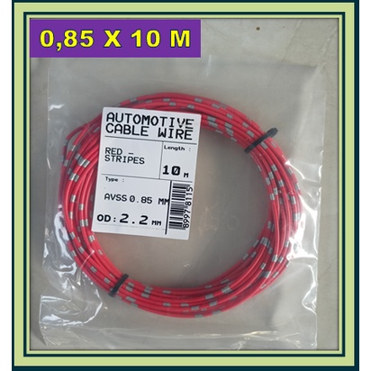 KABEL BINTIK 0.85 MM MERAH / KABEL 0,85 MM SERABUT TEMBAGA BODY MOBIL