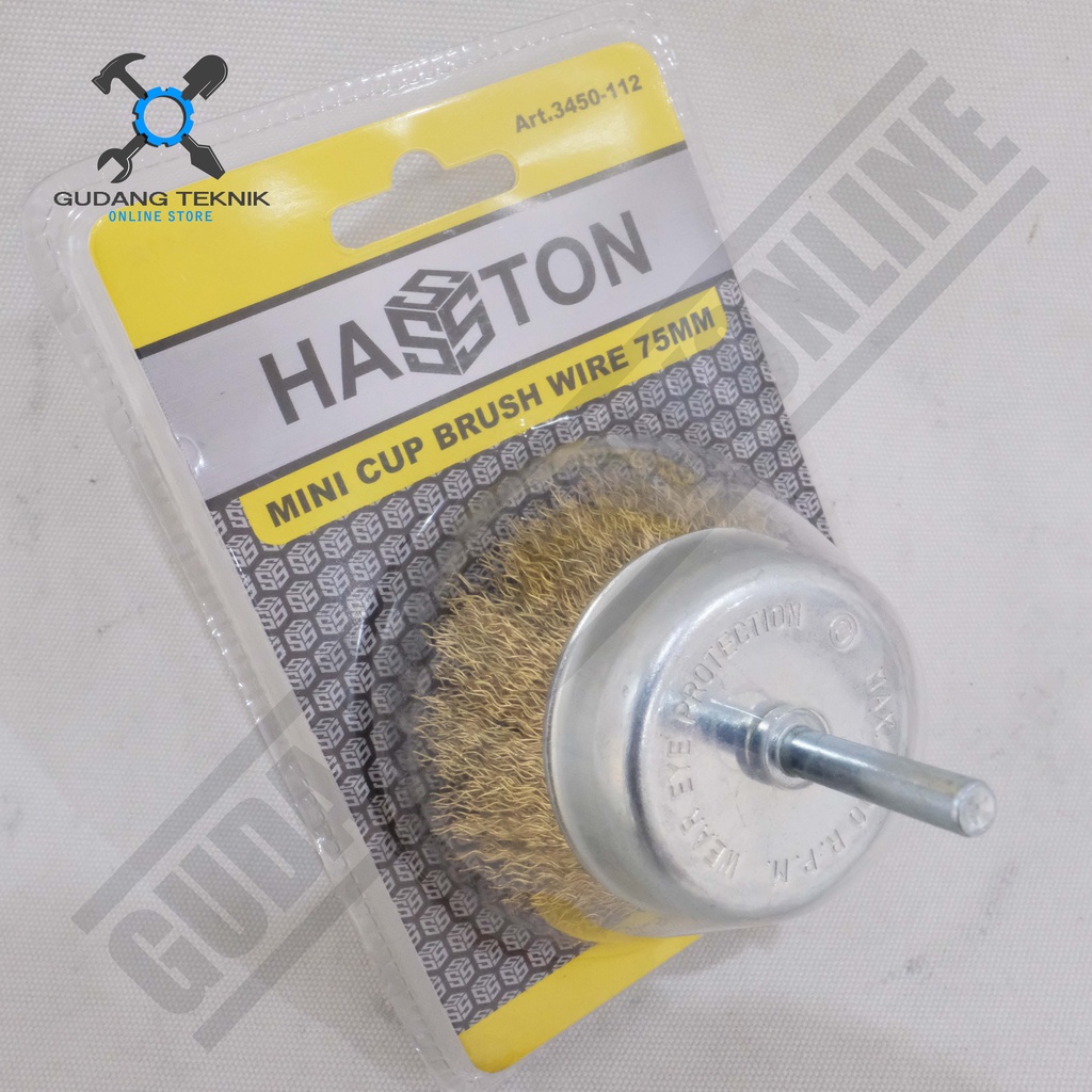 Hasston 3450-112 Sikat Gerinda Mini Model Mangkok 75mm - Sikat Baja Hasston Prohex 75 mm