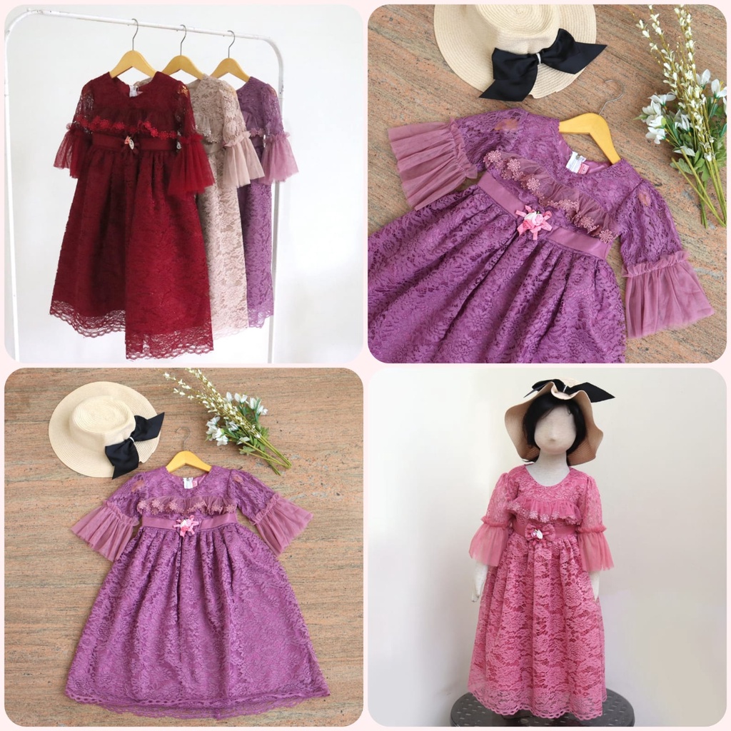 DRESS ANAK IMPORT BROKAT MEWAH