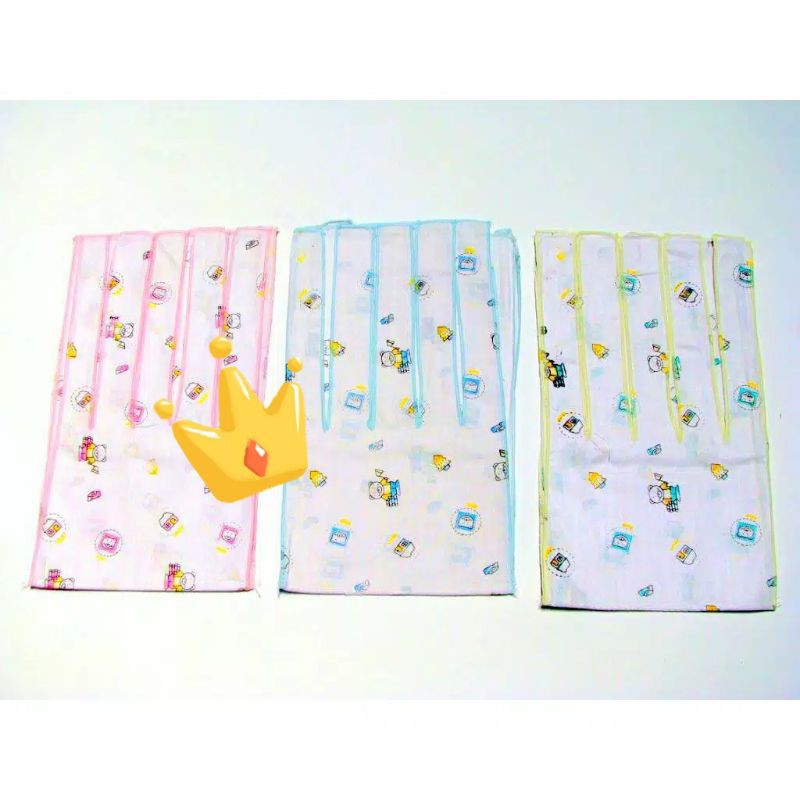 6 PC GURITA BAYI ikat putih polos new born MEDIUM
