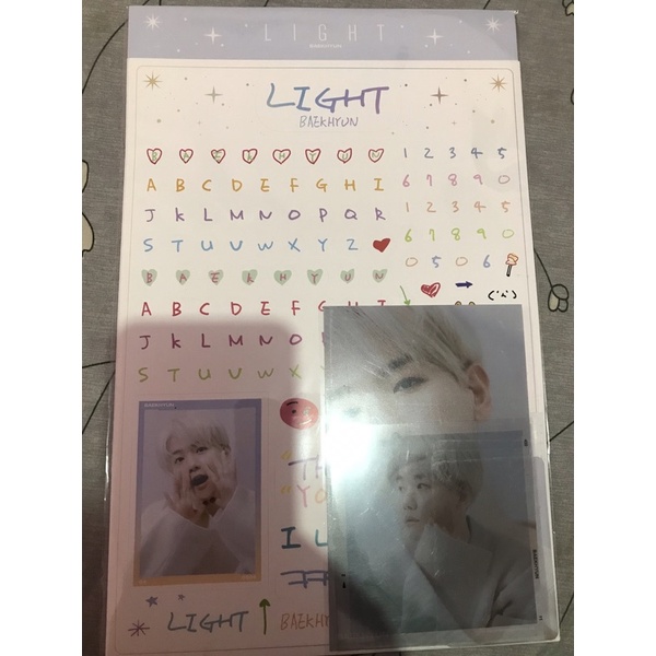 MD LIGHT BAEKHYUN SCRAPBOOK DECO STIKER