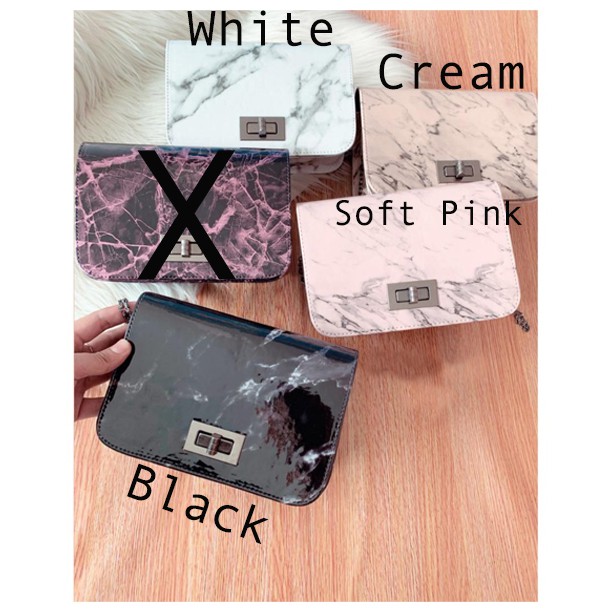 LUXTHER - Tas Sling Bag Marble / Marbel / Tas Selempang Kotak GOOD QUALITY!!