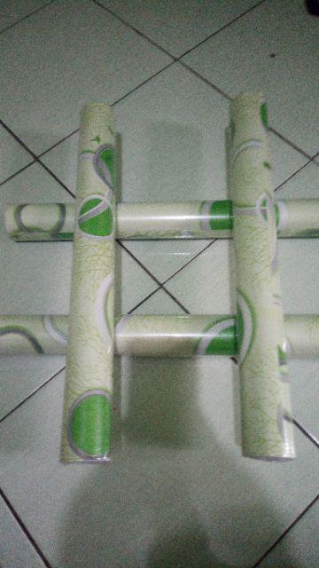 Wallpaper Stiker Dinding Polkadot Hijau Ukuran 10m X 45cm