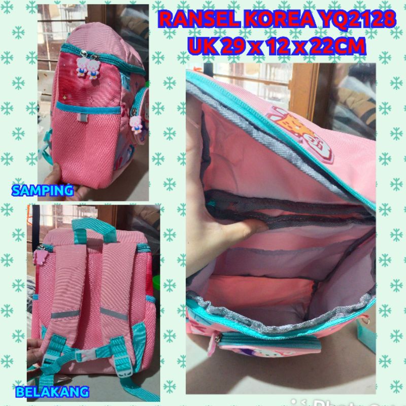 tas ransel Korea anak kode 6789/YQ 2128/666-4 import unisex anak perempuan dan anak laki laki TK SD SMP SMA bahan parasut/kanvas parasut