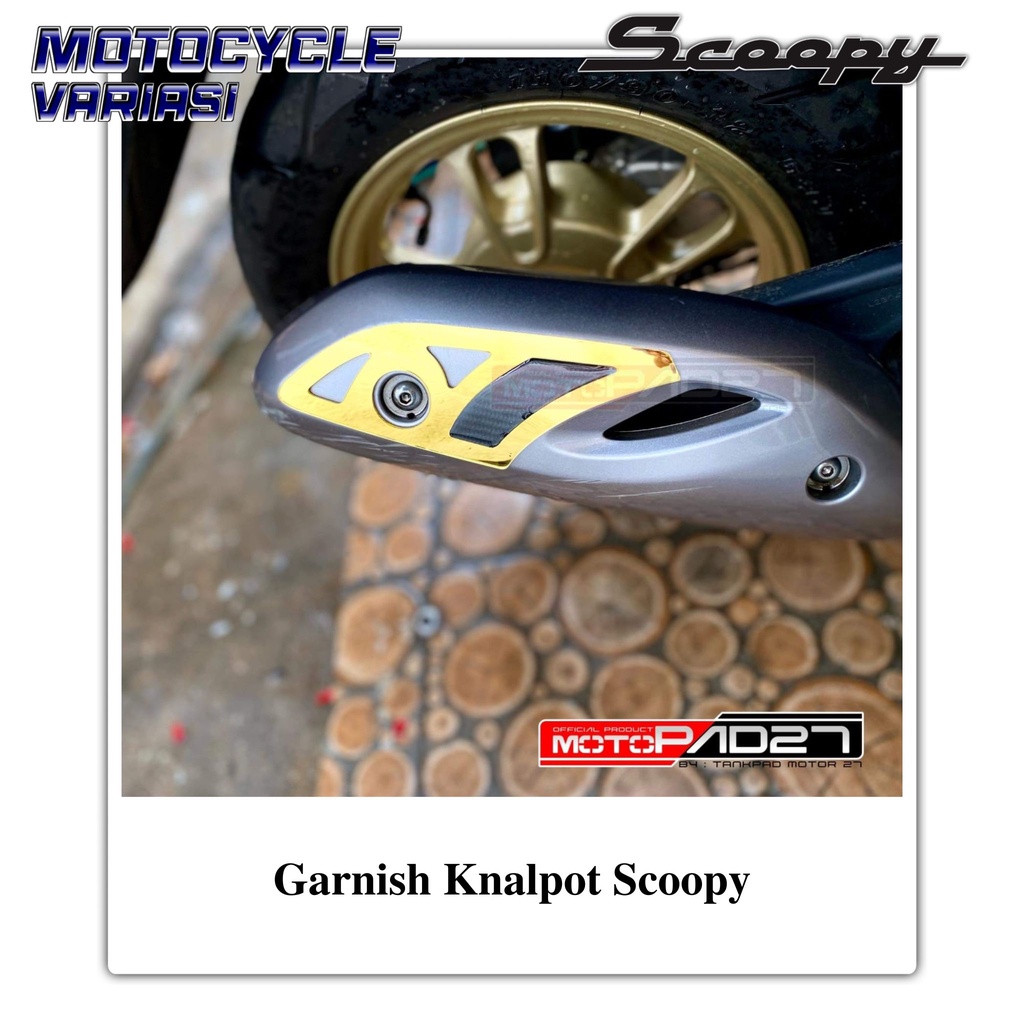 Garnish Knalpot Scoopy Garnis Cover Knalpot Scoopy