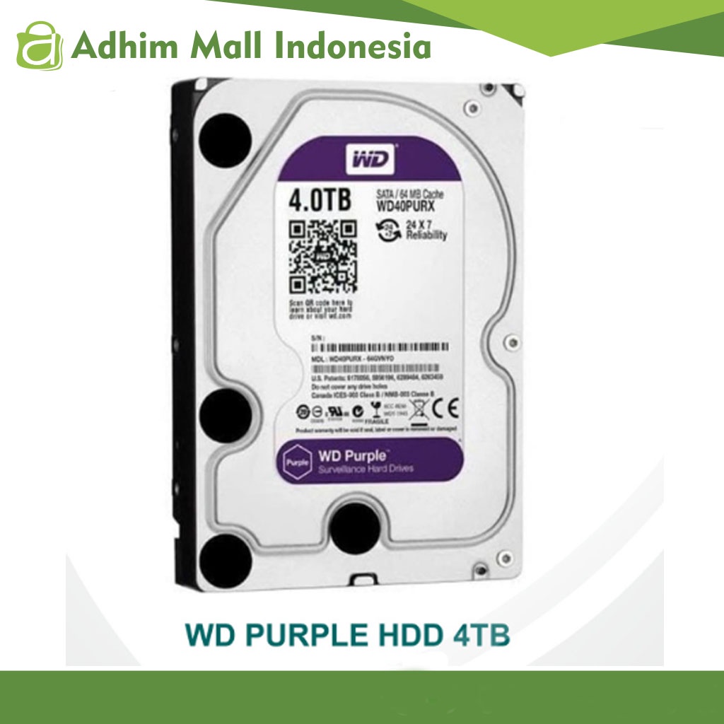 CCTV HARDDISK WD PURPLE 4TB