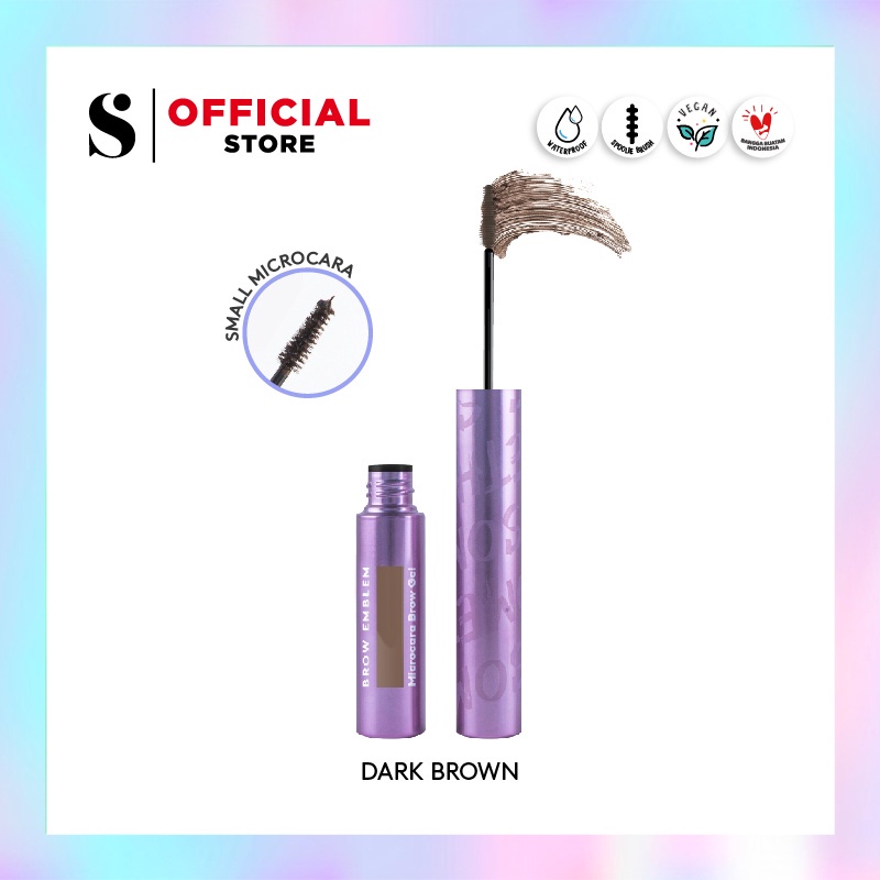 SOMETHINC BROW EMBLEM Microcara Brow Gel Waterproof / Maskara Alis Kuas Super Tipis - LDA