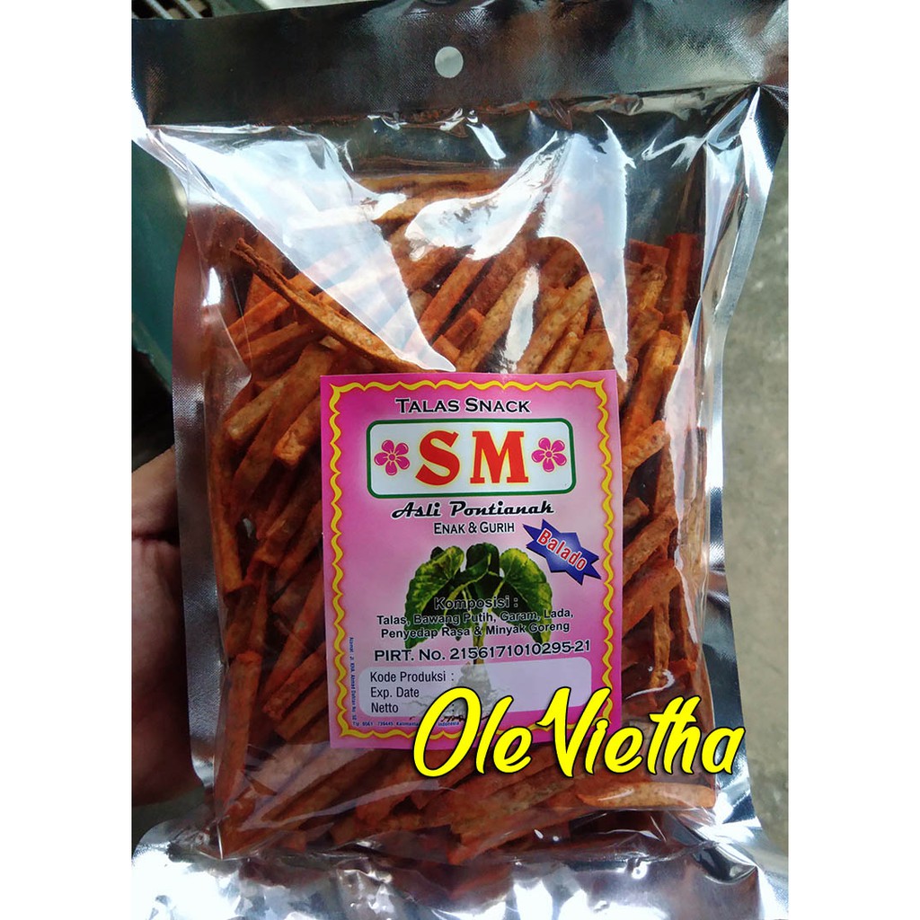 

Snack Talas SM Uk. Besar Kemasan Acak Khas Pontianak