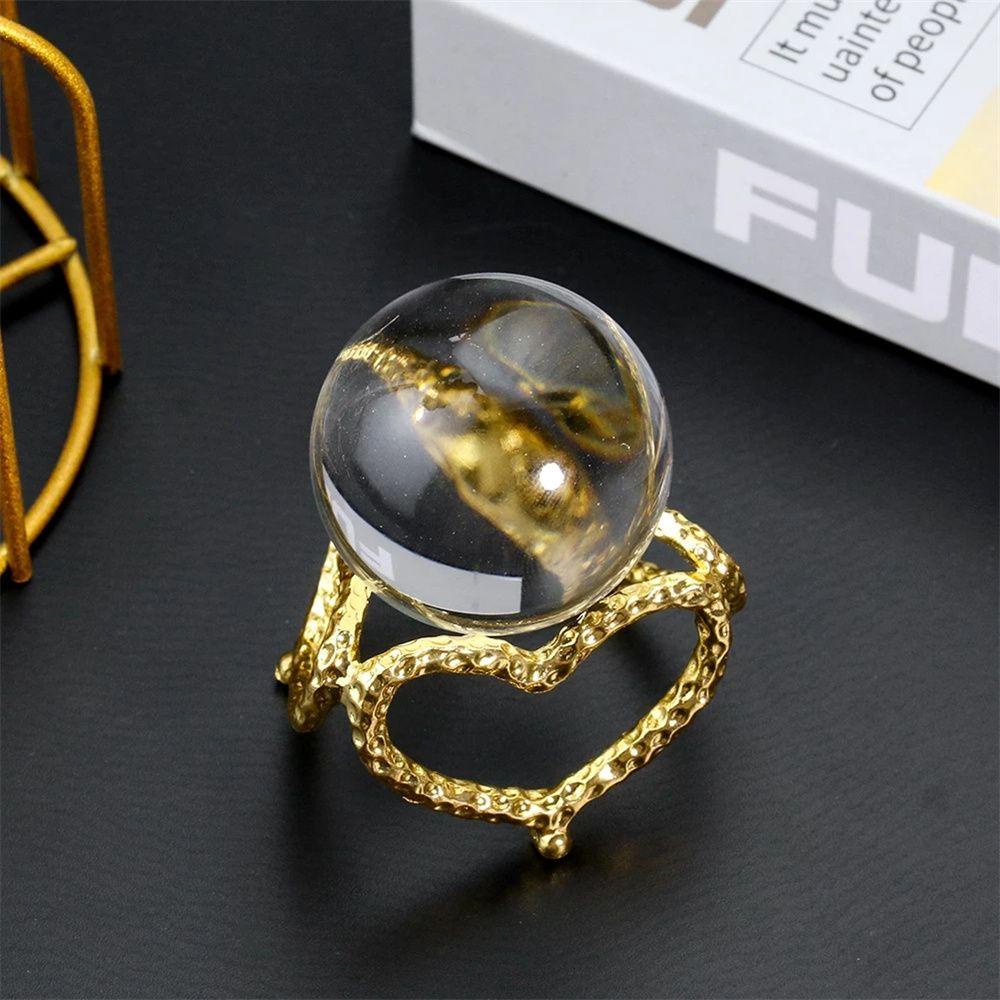 Populer 2Pcs Crystal Ball Base Metal Pedestal Holder Hadiah Kerajinan Crystal Ball Holder