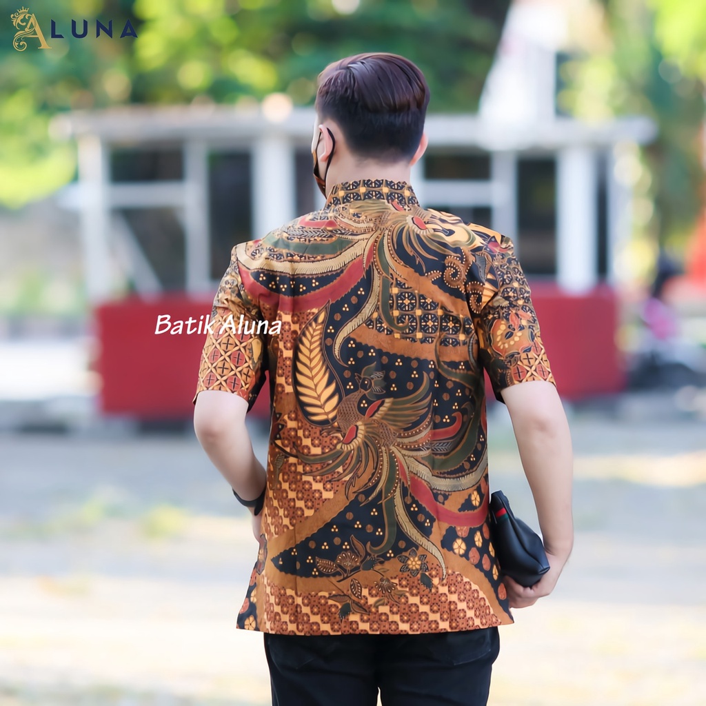 TERLARIS.!! BAJU BATIK PRIA LENGAN PENDEK KEMEJA BATIK PRIA KEREN MODERN BATIK COWOK KEKINIAN PD 011