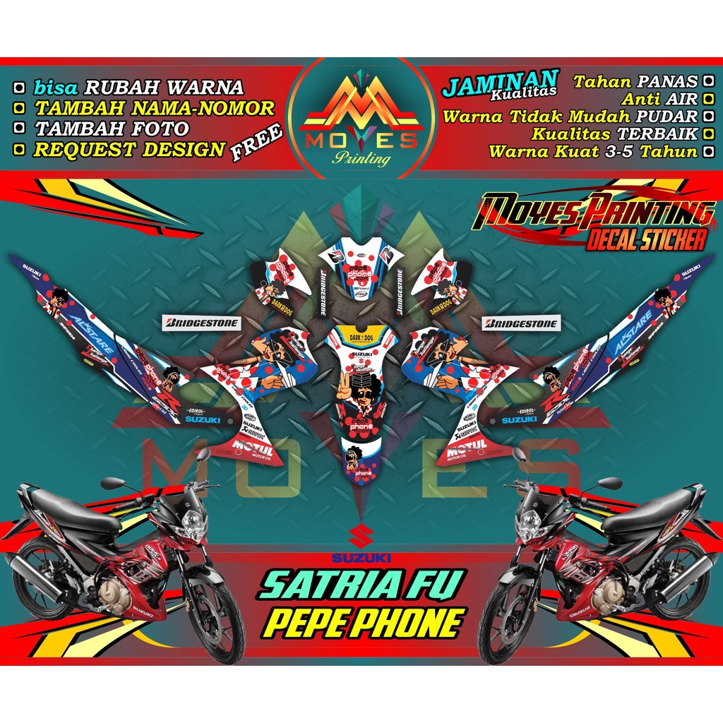 Decal Stiker SATRIA FU 150 FULL BODY - Stiker Decal SATRIA FU 150STIKER FULL BODY