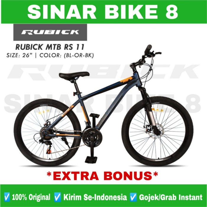 Sepeda Gunung Ukuran 26 Inch MTB RUBICK RS 11 Rem Cakram 21 Speed