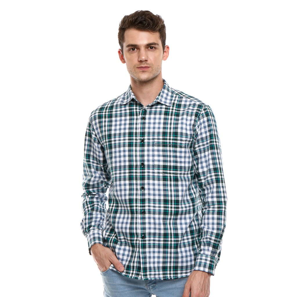 

ALTON White Navy Flanel