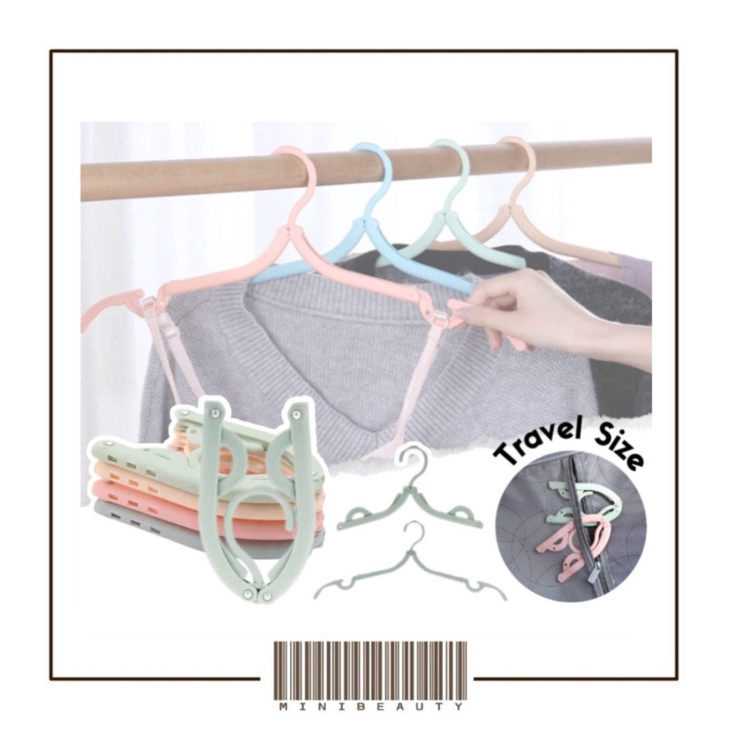 hanger lipat gantungan baju cantelan jemuran pakaian baju syal hijab foldable hangers for travel portable serbaguna travelling