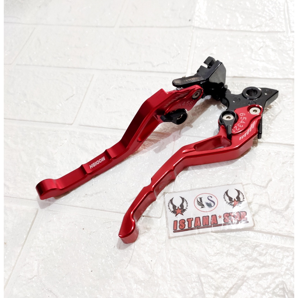 HANDLE REM KOPLING YAMAHA VIXON OLD VIXION NEW CRG MERAH CNC 1SET/MERAH