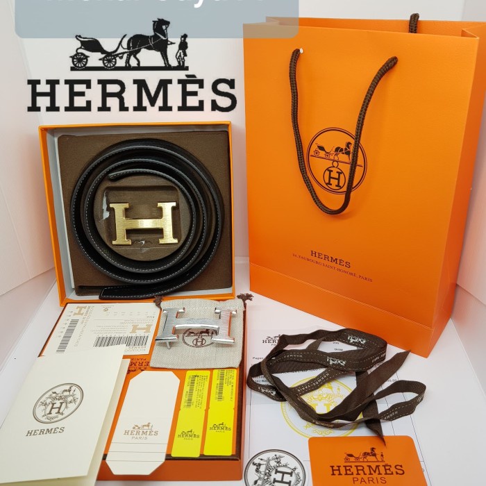 Diskon  Gesper Ikat Pinggang Sabuk Belt Hermes Premium 100 % Mirror Original