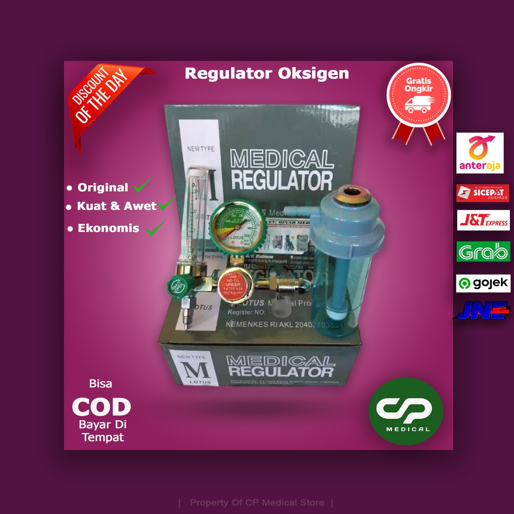 REGULATOR OKSIGEN |Tabung Oksigen|Oxygen|Alat Regulator tabung Oxygen Merk Lotus Original Termurah