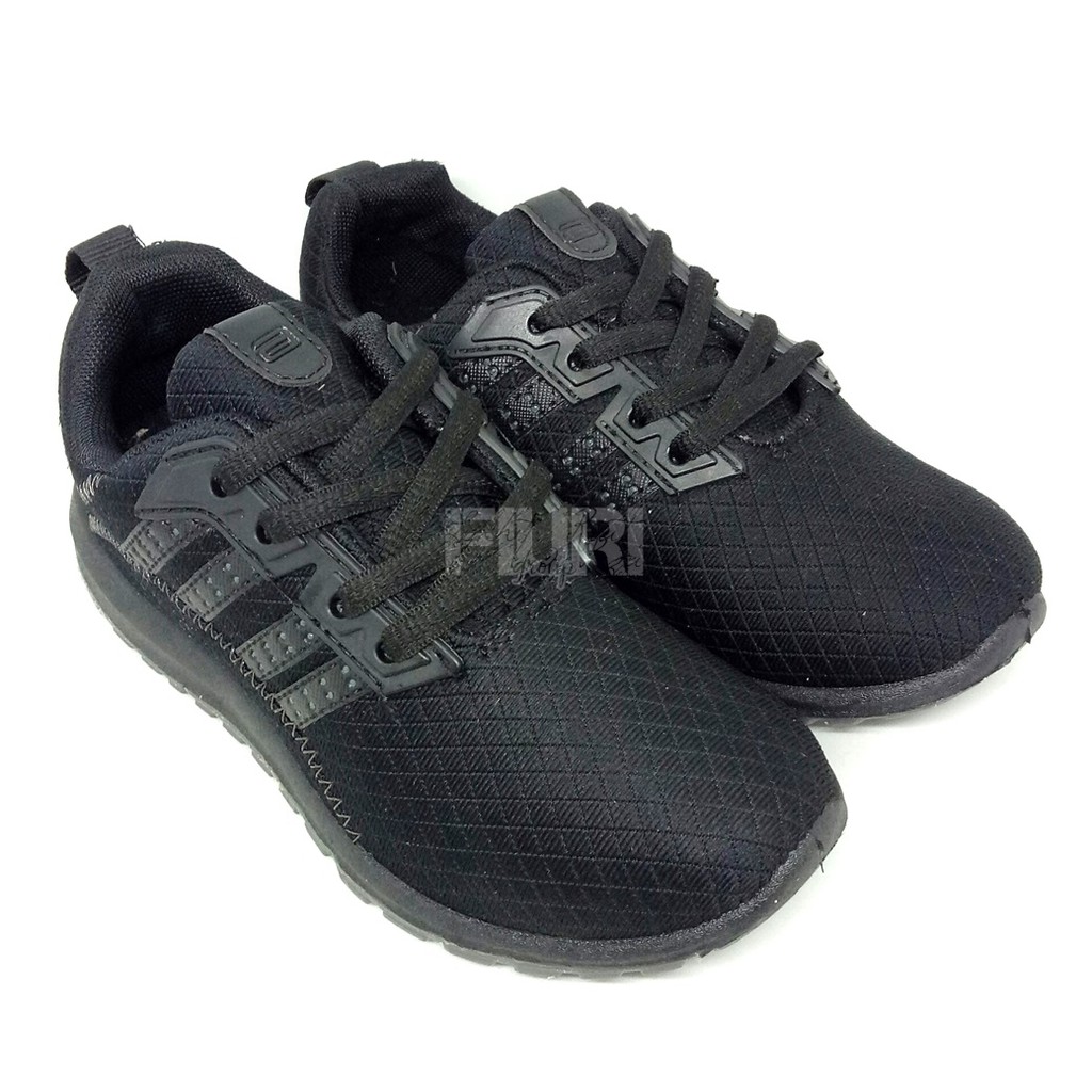 FIURI - ANDO ORIGINAL - PLANO 33-40 FULL HITAM - SEPATU SNEAKERS SPORT KANVAS SOL KARET ANAK PEREMPUAN - SEPATU KETS TRENDY WANITA - SEPATU OLAHRAGA LARI FITNES SENAM KERJA KULIAH SEKOLAH SD SMP SMA BERTALI CEWEK MURAH PROMO DISKON BONUS KAOS KAKI