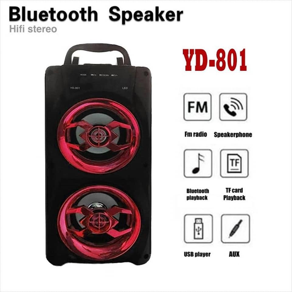 Speaker Bluetooth Karaoke YD-801 / 802  Free Mic Karaoke