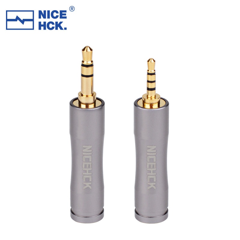 Nicehck Adapter Jack Audio Hifi Earphone 4.4mm Female Ke 3.5mm 2.5mm Male Lapis Emas