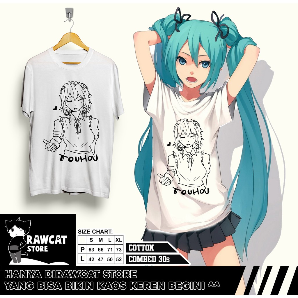t-shirt sakuya izayoi touhou project white color