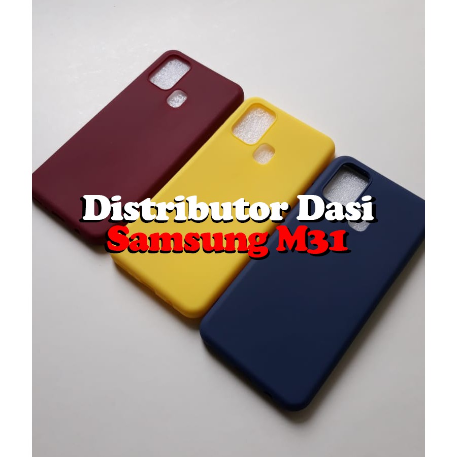 candy macaron softcase case tebal kondom hp Samsung M31 Pink maroon kuning hitam navy