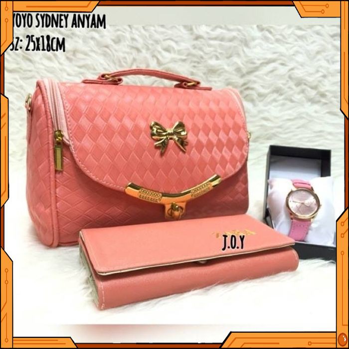 PROMO Tas Murah Sling Bag Tas Wanita Tas Batam FASHION Paket 3in1 Yoyo Sydney Anyam