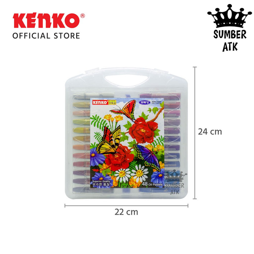 

RB Crayon Oil Pastel Kenko 24 Color / 24 Warna Pastel Minyak PP Case